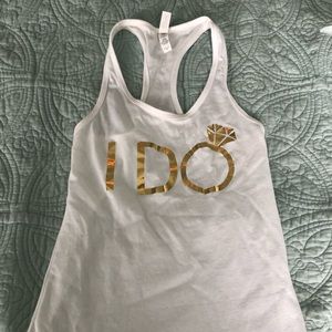 I Do tank top - perfect for bride! Wedding size small